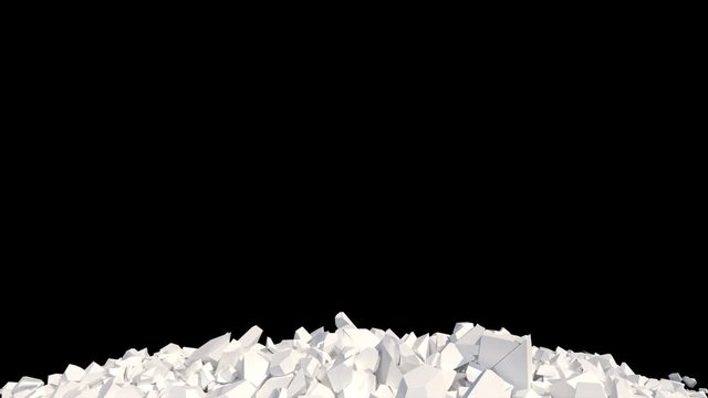 A broken, crumbling, cracking, exploding wall. Perfect for showing a logo or switching between shots. Look to my profile to find another similar video.