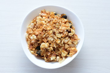 soja, coconut, peanuts, honey, flakes, granola, delicious, oat, vegan, ingredient, seed, cereal, sweet, nutrition, snack, natural, organic, healthy, grain, food, muesli