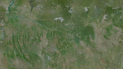 Kasaï, Democratic Republic of the Congo - outlined. Satellite