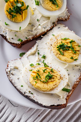 delicious and nutritious cheese and boiled egg sandwich