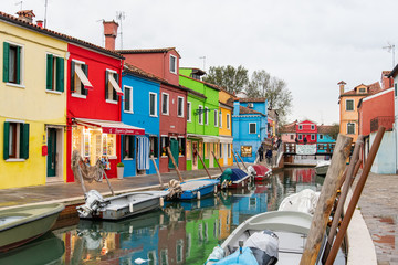 Colorful Houses in Burano, Island of Venice/Italy