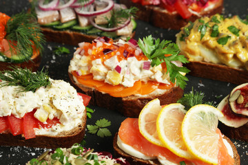 Smorrebrod is a traditional Scandinavian open-faced sandwich	