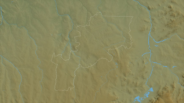 Lomami, Democratic Republic of the Congo - outlined. Physical