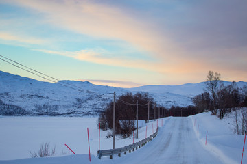 Winter Northern Norway landscape