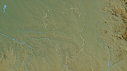 Sankuru, Democratic Republic of the Congo - outlined. Physical