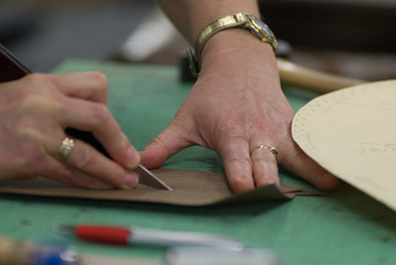 Werkstatt einer Ledermanufaktur