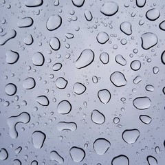 Drops of water on glass