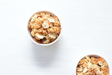 soja, coconut, peanuts, honey, flakes, granola, delicious, oat, vegan, ingredient, seed, cereal, sweet, nutrition, snack, natural, organic, healthy, grain, food, muesli