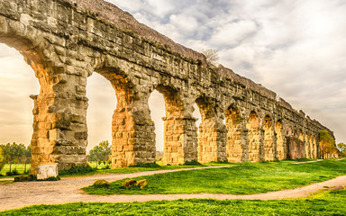 Ruins of the Parco degli Acquedotti, Rome, Italy