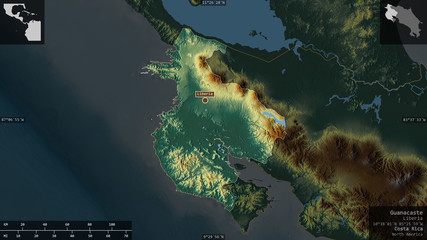 Guanacaste, Costa Rica - composition. Relief