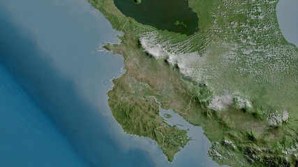 Guanacaste, Costa Rica - outlined. Satellite © Yarr65