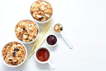 soja, coconut, peanuts, honey, flakes, granola, delicious, oat, vegan, ingredient, seed, cereal, sweet, nutrition, snack, natural, organic, healthy, grain, food, muesli