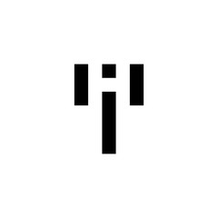 Letter T logo design symbol vector template.Initial TH icon