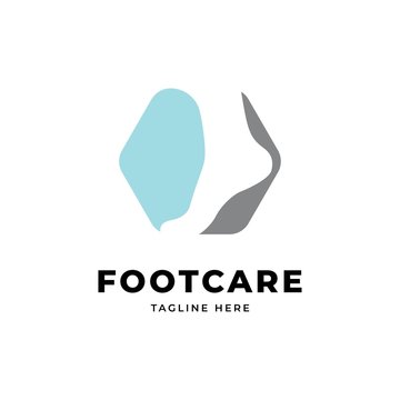 Foot care logo design vector template