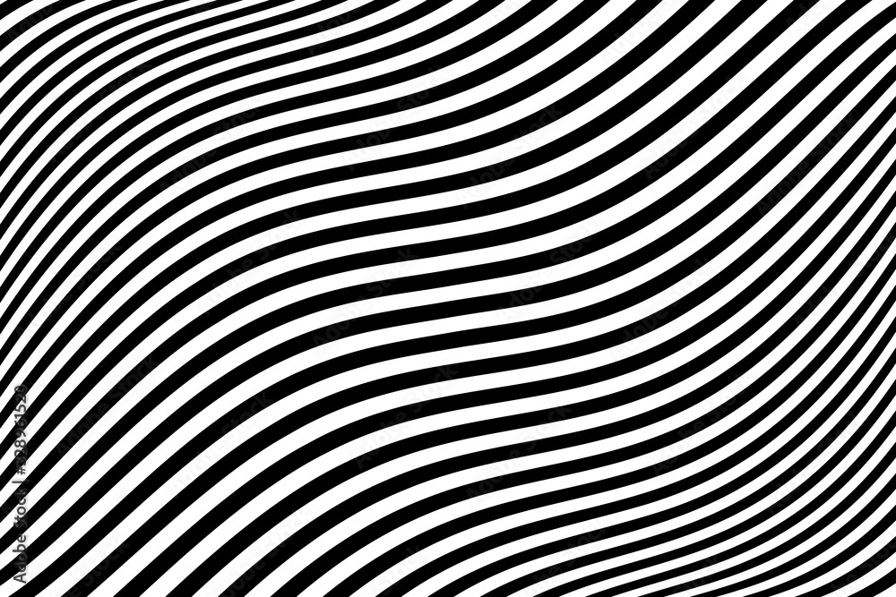 Poster Diagonal lines black pattern, striped seamless texture with slanted lines – vector for stock