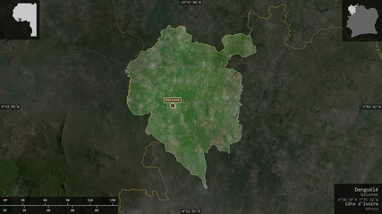 Denguélé, Côte d'Ivoire - composition. Satellite