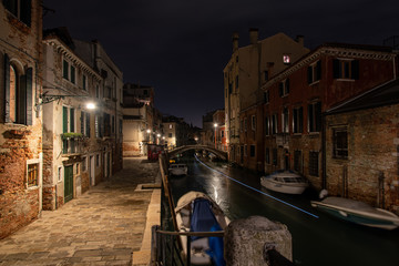 Fototapeta premium Cannaregio District at Night, Venice/Italy