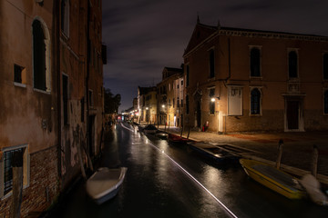 Obraz na płótnie Canvas Cannaregio District at Night, Venice/Italy