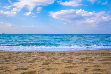 Fototapeta na wymiar Mediterranean coast with sandy beach