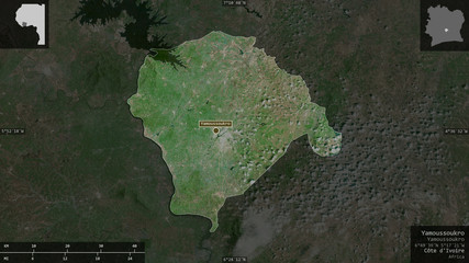 Yamoussoukro, Côte d'Ivoire - composition. Satellite