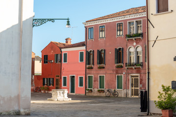 Central Square in the Village of Malamocco, Lido District, Venice/Italy