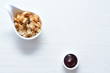 peanuts, soya, coconut, honey, flakes, granola, seeds, nutrition, nuts, grain, vegetarian, oatmeal, fruit, sweet, meal, snack, organic, food, cereal, healthy, breakfast