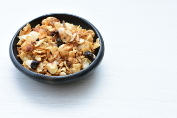 peanuts, soya, coconut, honey, flakes, granola, seeds, nutrition, nuts, grain, vegetarian, oatmeal, fruit, sweet, meal, snack, organic, food, cereal, healthy, breakfast