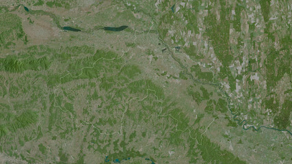 Koprivničko-Križevačka, Croatia - outlined. Satellite