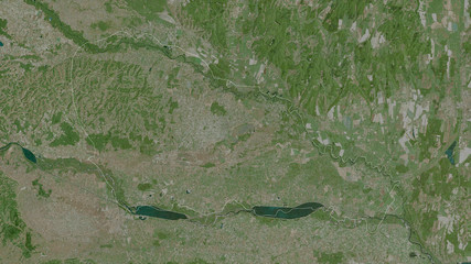 Medimurska, Croatia - outlined. Satellite © Yarr65