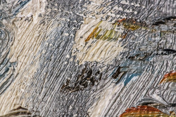 Oil paint brush strokes on canvas background, abstract texture