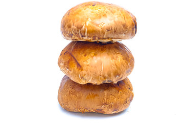 Stack of portobello mushrooms