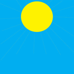 bright summer sun against a blue sky