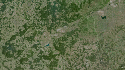 Karlovarský, Czech Republic - outlined. Satellite