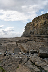 Fototapeta na wymiar Rock shoreline, Southerndown, Wales UK