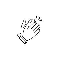 Clapping hand icon. Isolated vector illustration.