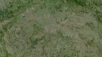 Středočeský, Czech Republic - outlined. Satellite