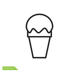 Fototapeta na wymiar Ice cream icon vector logo flat style trendy