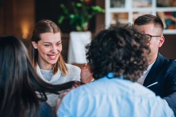Fototapeta premium Coffee shop meeting