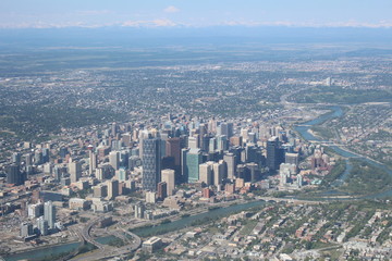 Naklejka na ściany i meble aerial view of Calgary