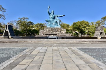 長崎の原爆の平和記念公園