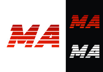 M A MA Initial Letter Logo design vector template, Graphic Alphabet Symbol for Corporate Business Identity