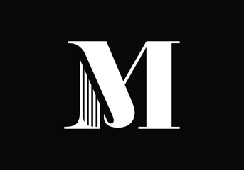 Initial M Letter Logo design vector template, Graphic Alphabet Symbol for Corporate Business Identity