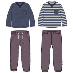 clothing fabric isolated template illustration.