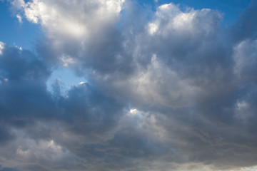 Texturas en los bordes de las nubes