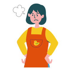 保育士　女性　怒っている