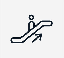 Escalator icon vector logo template