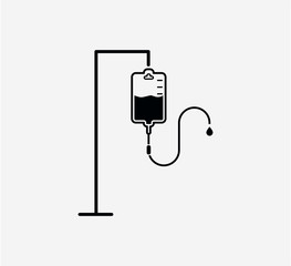 Medical icon infuse icon flat style