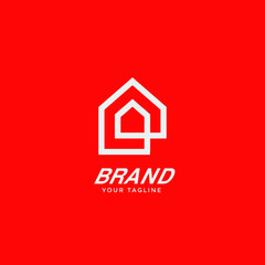 real estate logo template design vector