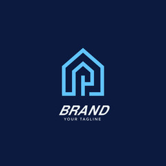 real estate logo template design vector