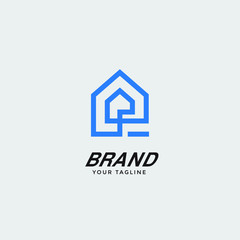 real estate logo template design vector